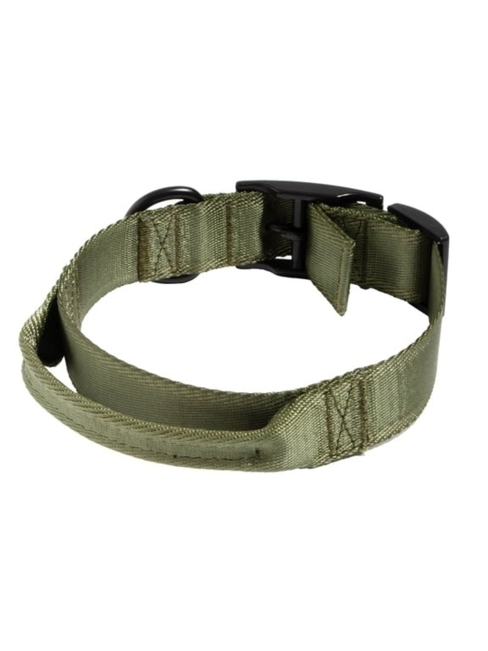 Mammoth Polyester Wide Buckle Adjustable Tactical Dog Collar, Green